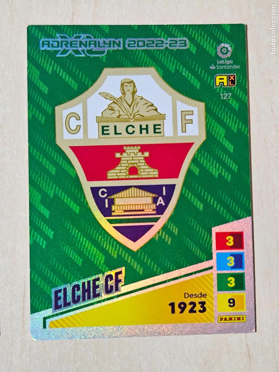 Cromos de f&uacute;tbol: FICHA N&ordm; 127 ESCUDO - ADRENALYN 22 23 - PANINI 2022 - 23 - CROMO - ELCHE