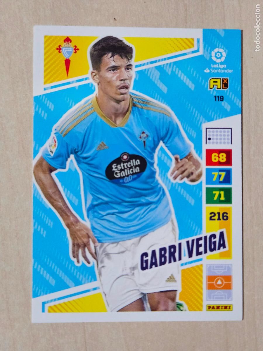 Cromos de f&uacute;tbol: FICHA N&ordm; 119 GABRI VEIGA - ADRENALYN 22 23 - PANINI 2022 - 23 - CROMO - REAL CELTA