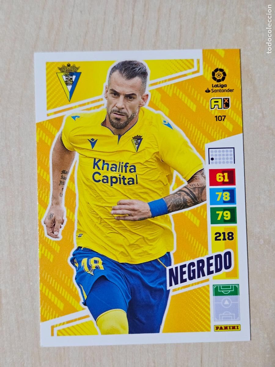 Cromos de f&uacute;tbol: FICHA N&ordm; 107 NEGREDO - ADRENALYN 22 23 - PANINI 2022 - 23 - CROMO - CADIZ