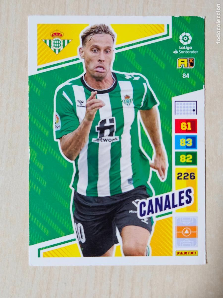 Cromos de Futebol: FICHA N&ordm; 84 CANALES - ADRENALYN 22 23 - PANINI 2022 - 23 - CROMO - REAL BETIS