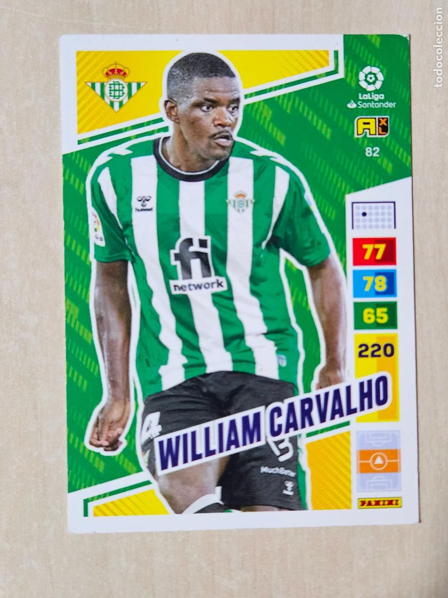 Cromos de f&uacute;tbol: FICHA N&ordm; 83 WILLIAM CARVALHO - ADRENALYN 22 23 - PANINI 2022 - 23 - CROMO - REAL BETIS