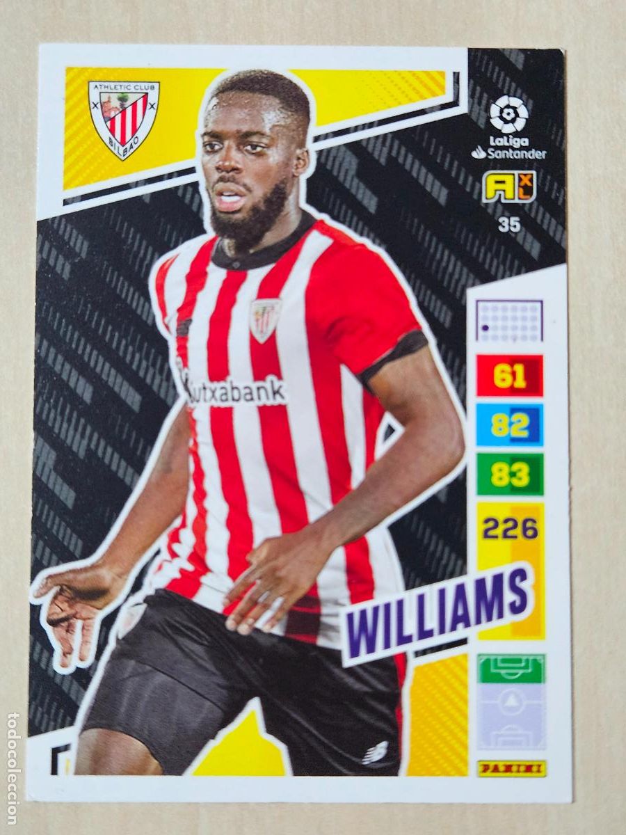 Cromos de f&uacute;tbol: FICHA N&ordm; 35 WILLIAMS - ADRENALYN 22 23 - PANINI 2022 - 23 - CROMO - ATHLETIC DE BILBAO