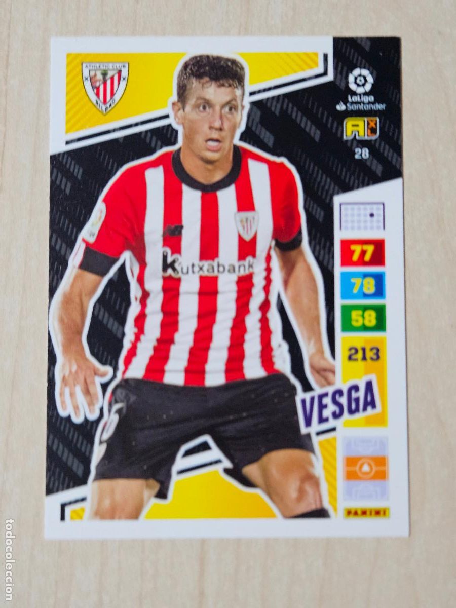 Cromos de f&uacute;tbol: FICHA N&ordm; 28 VESGA - ADRENALYN 22 23 - PANINI 2022 - 23 - CROMO - ATHLETIC DE BILBAO