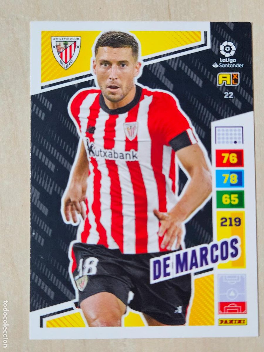 Cromos de f&uacute;tbol: FICHA N&ordm; 22 DE MARCOS - ADRENALYN 22 23 - PANINI 2022 - 23 - CROMO - ATHLETIC DE BILBAO