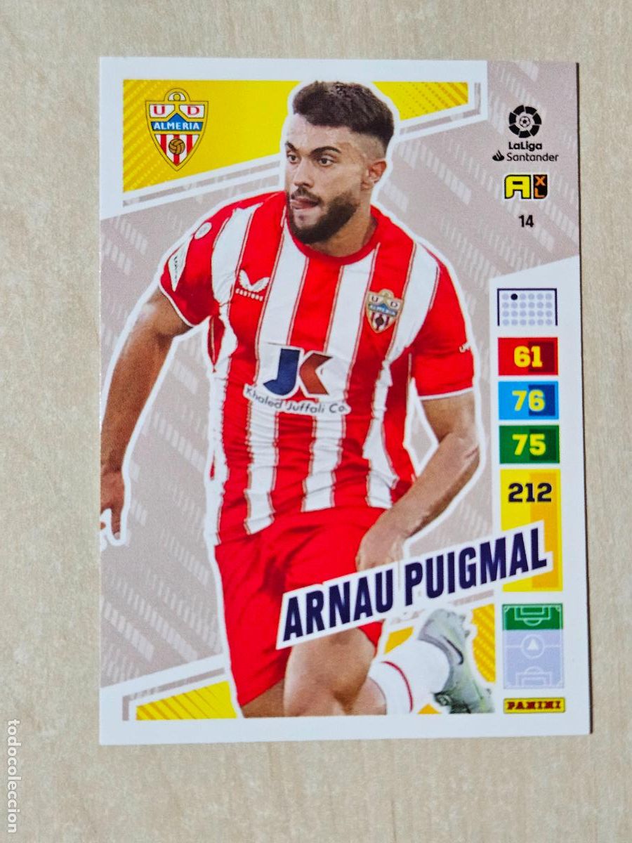 Cromos de f&uacute;tbol: FICHA N&ordm; 14 ARNAU PUIGMAL - ADRENALYN 22 23 - PANINI 2022 - 23 - CROMO - ALMERIA