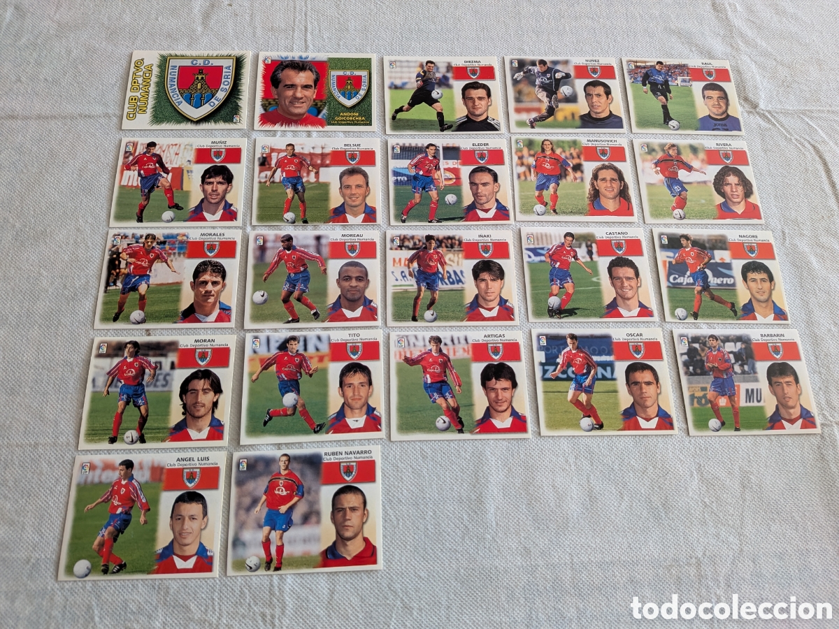 Cromos de Futebol: LOTE 22 CROMOS DIFERENTES NUMANCIA LIGA 1999 2000 99 00 COLECCIONES ESTE SIN PEGAR.EXCELENTE ESTADO