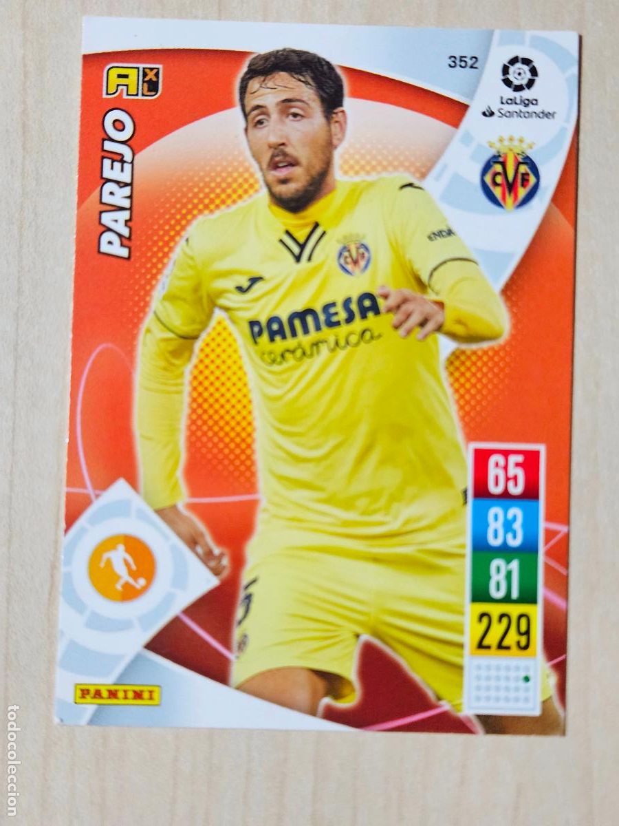 Cromos de f&uacute;tbol: FICHA N&ordm; 352 PAREJO - ADRENALYN 21 22 - PANINI 2021 - 22 - CROMO - VILLARREAL