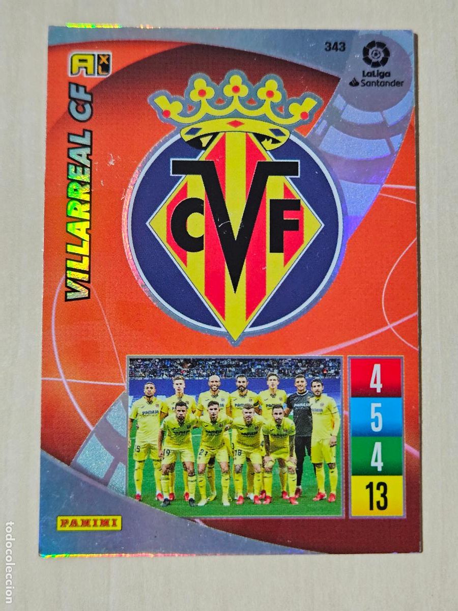 Cromos de f&uacute;tbol: FICHA N&ordm; 343 ESCUDO - ADRENALYN 21 22 - PANINI 2021 - 22 - CROMO - VILLARREAL