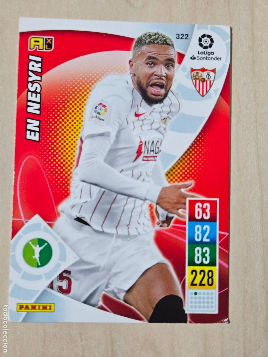 Cromos de f&uacute;tbol: FICHA N&ordm; 322 EN NESYRI - ADRENALYN 21 22 - PANINI 2021 - 22 - CROMO - SEVILLA