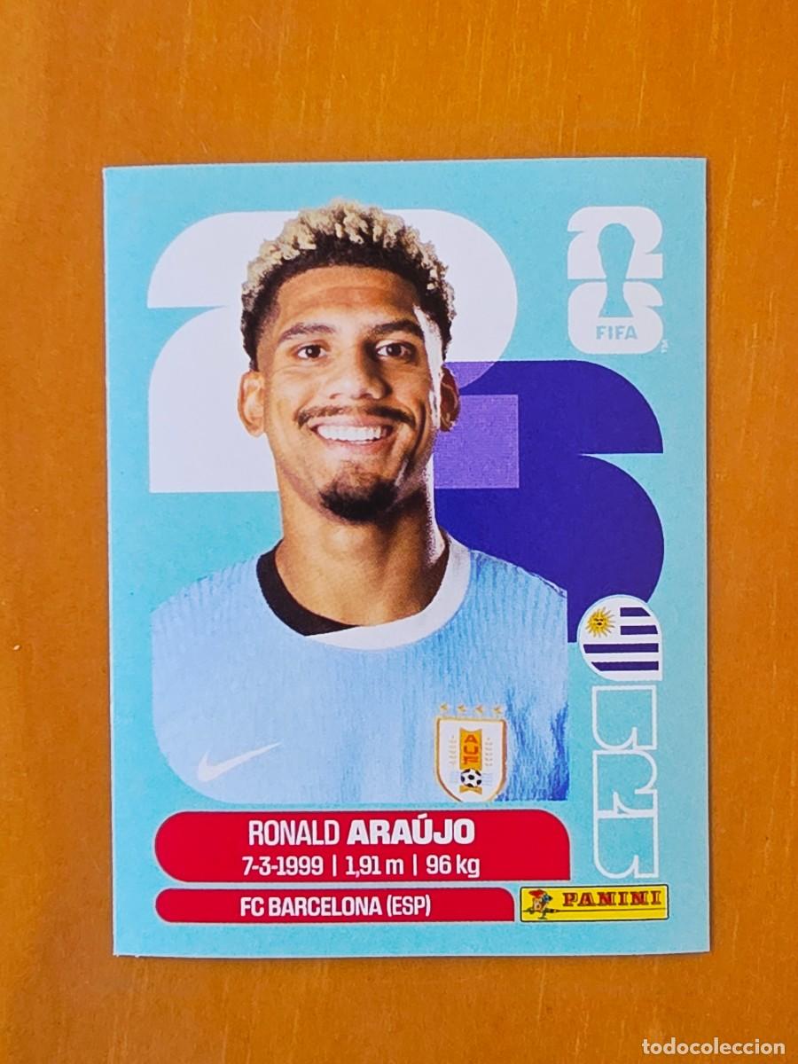 Cromos de f&uacute;tbol: URU 4 Ronald Ara&uacute;jo, Uruguay, Panini FIFA World Cup Mundial 2026 Sticker