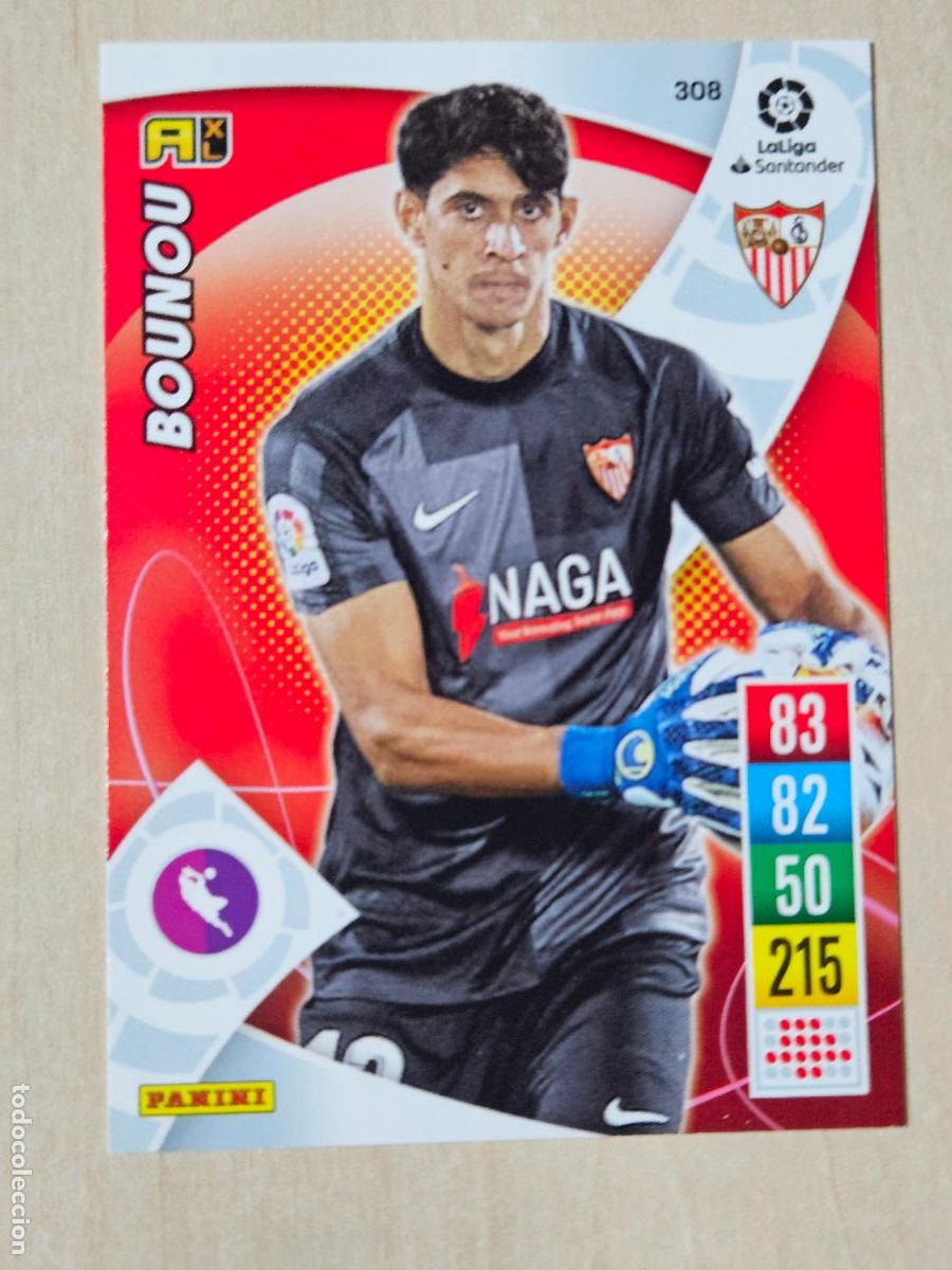 Cromos de f&uacute;tbol: FICHA N&ordm; 308 BOUNOU - ADRENALYN 21 22 - PANINI 2021 - 22 - CROMO - SEVILLA
