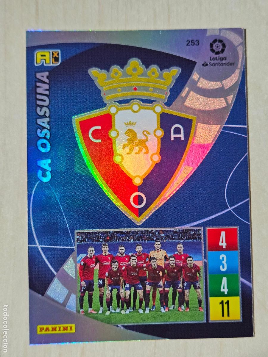 Cromos de f&uacute;tbol: FICHA N&ordm; 253 ESCUDO - ADRENALYN 21 22 - PANINI 2021 - 22 - CROMO - OSASUNA