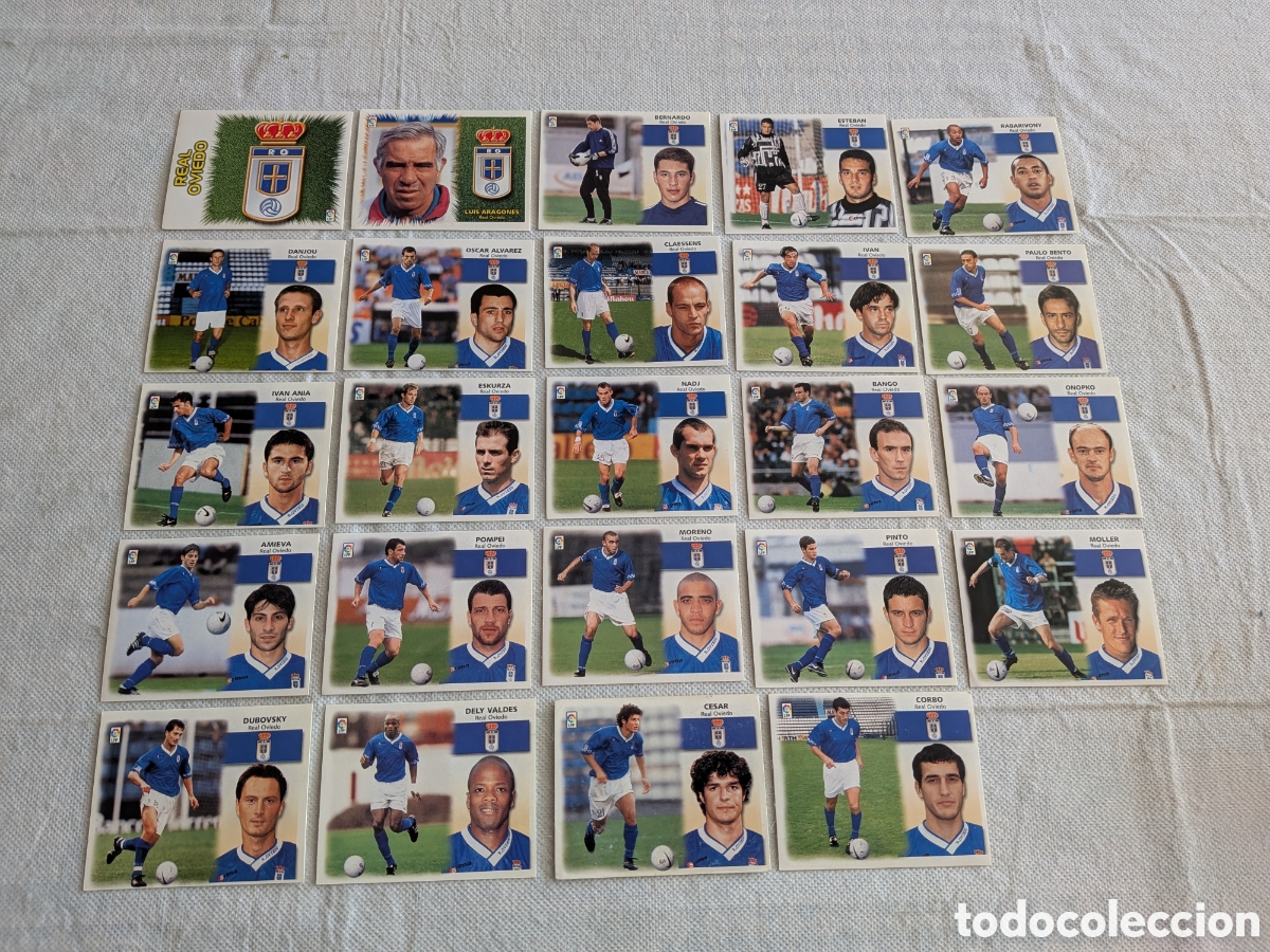 Cromos de Futebol: LOTE 24 CROMOS DIFERENTES OVIEDO LIGA 1999 2000 99 00 COLECCIONES ESTE SIN PEGAR.EXCELENTE ESTADO