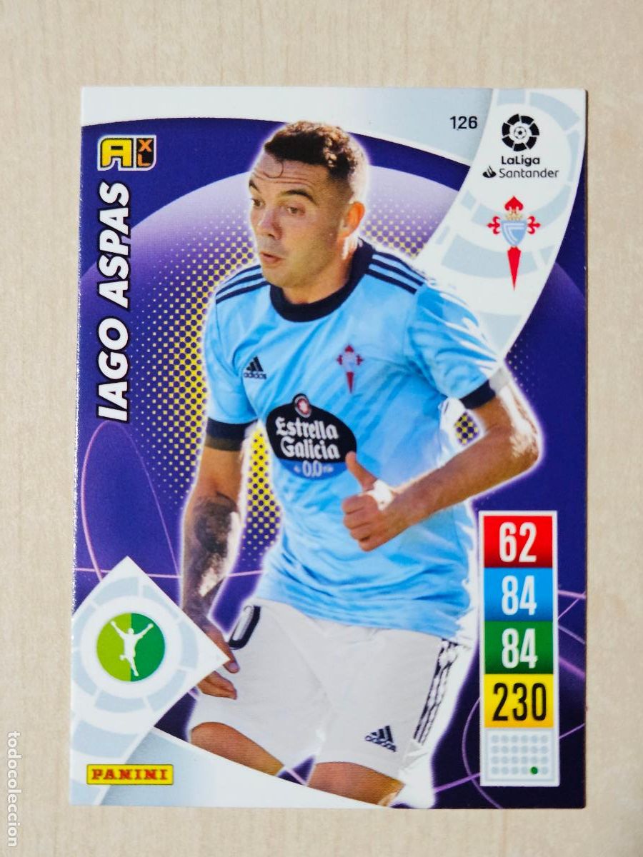 Fu&szlig;ball-Sticker: FICHA N&ordm; 126 IAGO ASPAS - ADRENALYN 21 22 - PANINI 2021 - 22 - CROMO - REAL CELTA