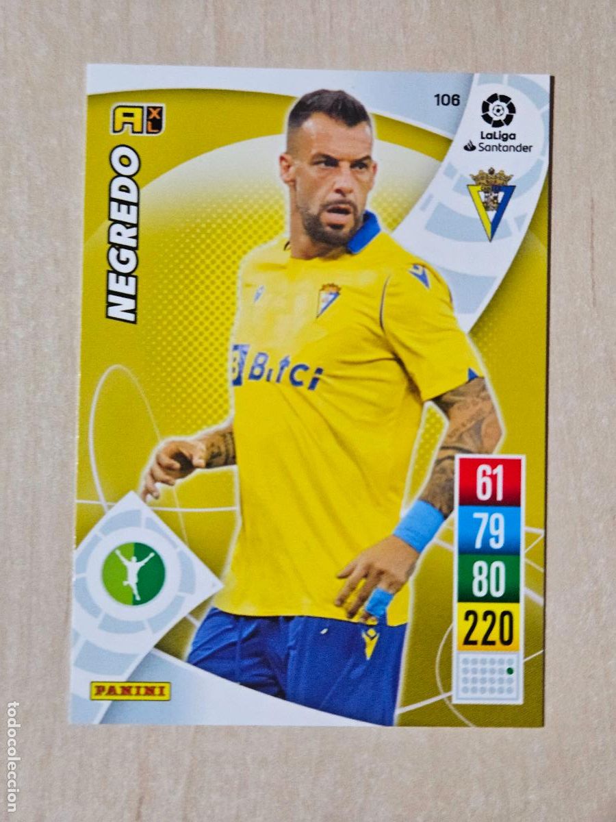 Fu&szlig;ball-Sticker: FICHA N&ordm; 106 NEGREDO - ADRENALYN 21 22 - PANINI 2021 - 22 - CROMO - CADIZ