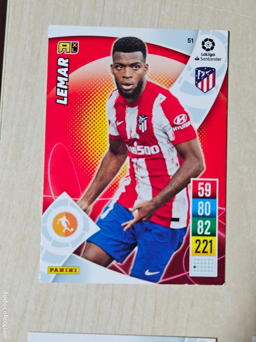 Cromos de f&uacute;tbol: FICHA N&ordm; 51 LEMAR - ADRENALYN 21 22 - PANINI 2021 - 22 - CROMO - ATLETICO DE MADRID