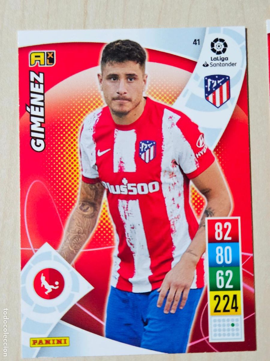 Cromos de f&uacute;tbol: FICHA N&ordm; 41 GIMENEZ - ADRENALYN 21 22 - PANINI 2021 - 22 - CROMO - ATLETICO DE MADRID