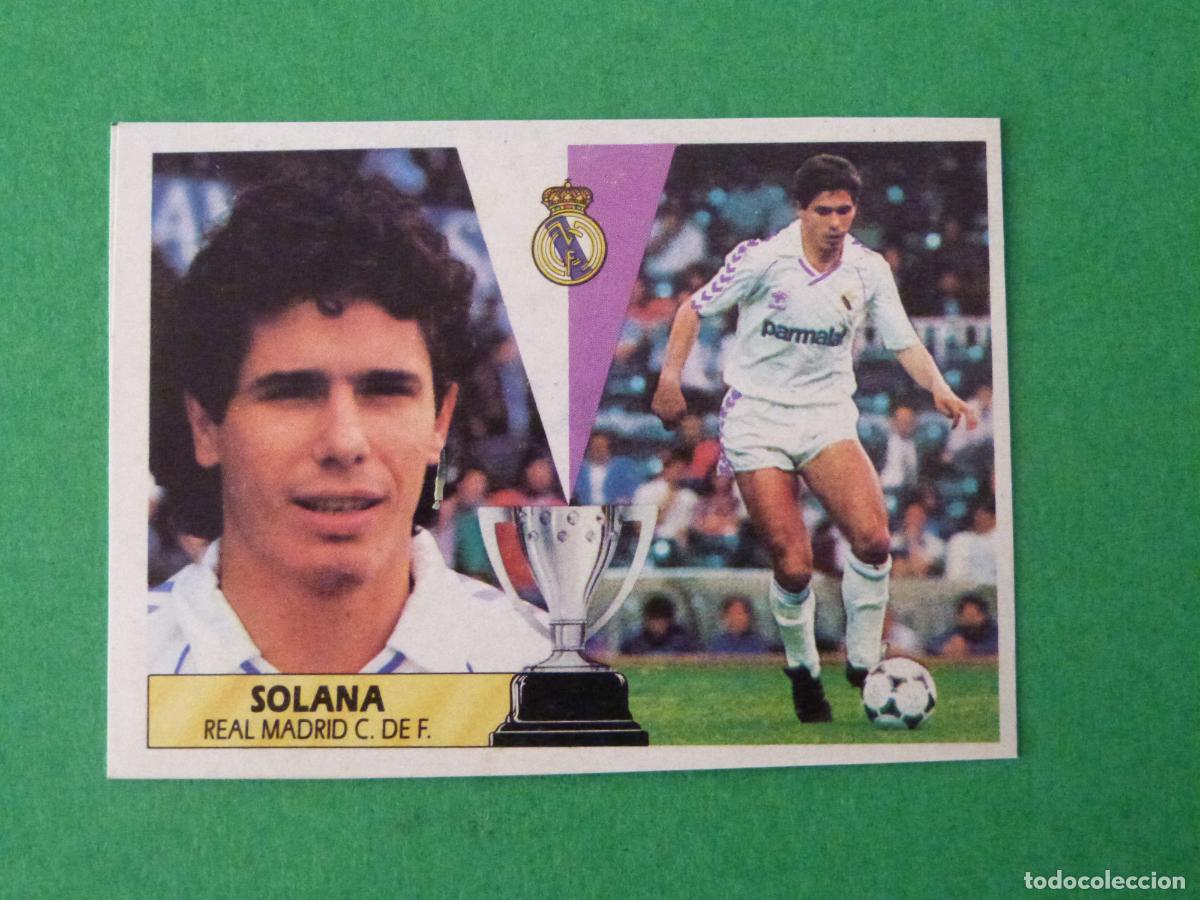 Cromos de f&uacute;tbol: CROMO FUTBOL SOLANA REAL MADRID C.F. RECORTADO LIGA ESTE 1987-1988/87-88