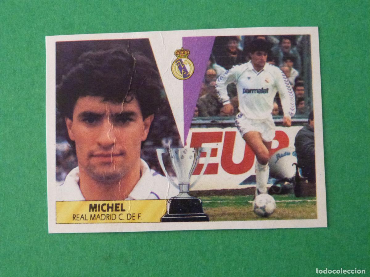 Cromos de f&uacute;tbol: CROMO FUTBOL MICHEL REAL MADRID C.F. RECORTADO LIGA ESTE 1987-1988/87-88