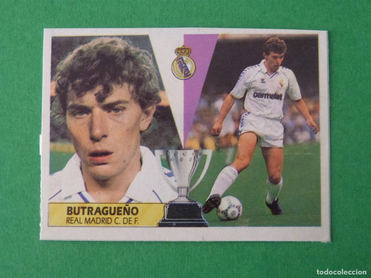 Cromos de f&uacute;tbol: CROMO FUTBOL BUTRAGUE&Ntilde;O REAL MADRID C.F. RECORTADO LIGA ESTE 1987-1988/87-88