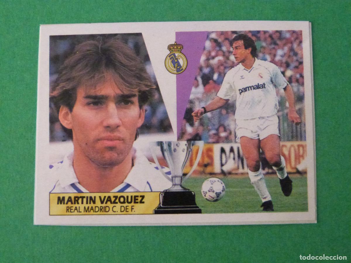 Cromos de f&uacute;tbol: CROMO FUTBOL MARTIN VAZQUEZ REAL MADRID C.F. RECORTADO LIGA ESTE 1987-1988/87-88