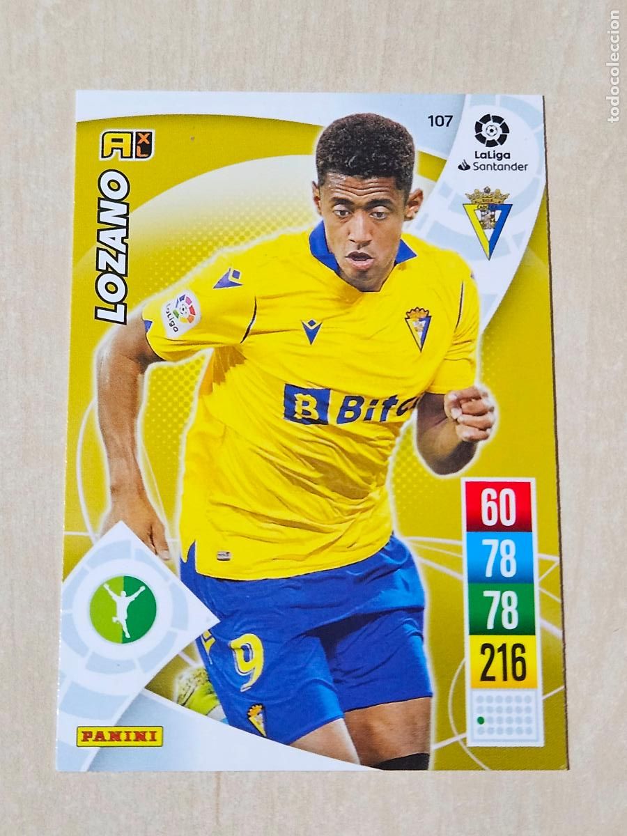 Cromos de f&uacute;tbol: FICHA N&ordm; 107 LOZANO - ADRENALYN 21 22 - PANINI 2021 - 22 - CROMO - CADIZ