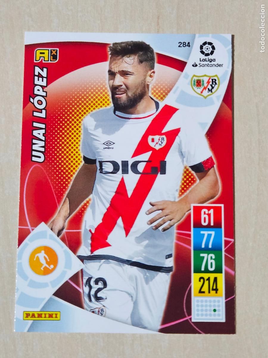 Cromos de f&uacute;tbol: FICHA N&ordm; 284 UNAI LOPEZ - ADRENALYN 21 22 - PANINI 2021 - 22 - CROMO - RAYO VALLECANO