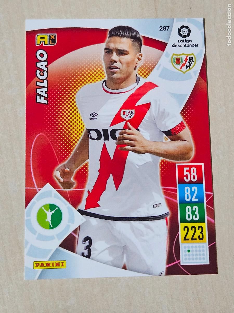 Cromos de f&uacute;tbol: FICHA N&ordm; 287 FALCAO - ADRENALYN 21 22 - PANINI 2021 - 22 - CROMO - RAYO VALLECANO
