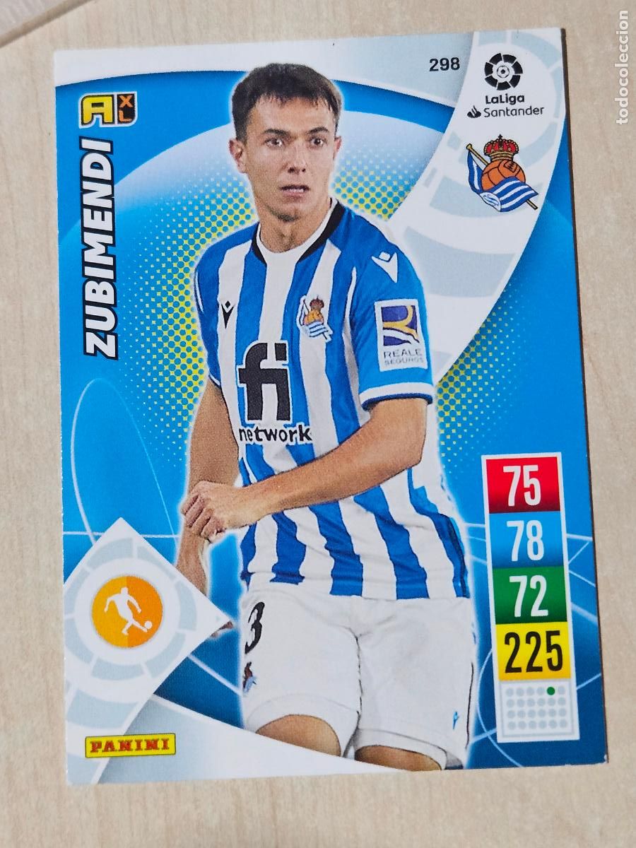 Cromos de f&uacute;tbol: FICHA N&ordm; 298 ZUBIMENDI - ADRENALYN 21 22 - PANINI 2021 - 22 - CROMO - REAL SOCIEDAD