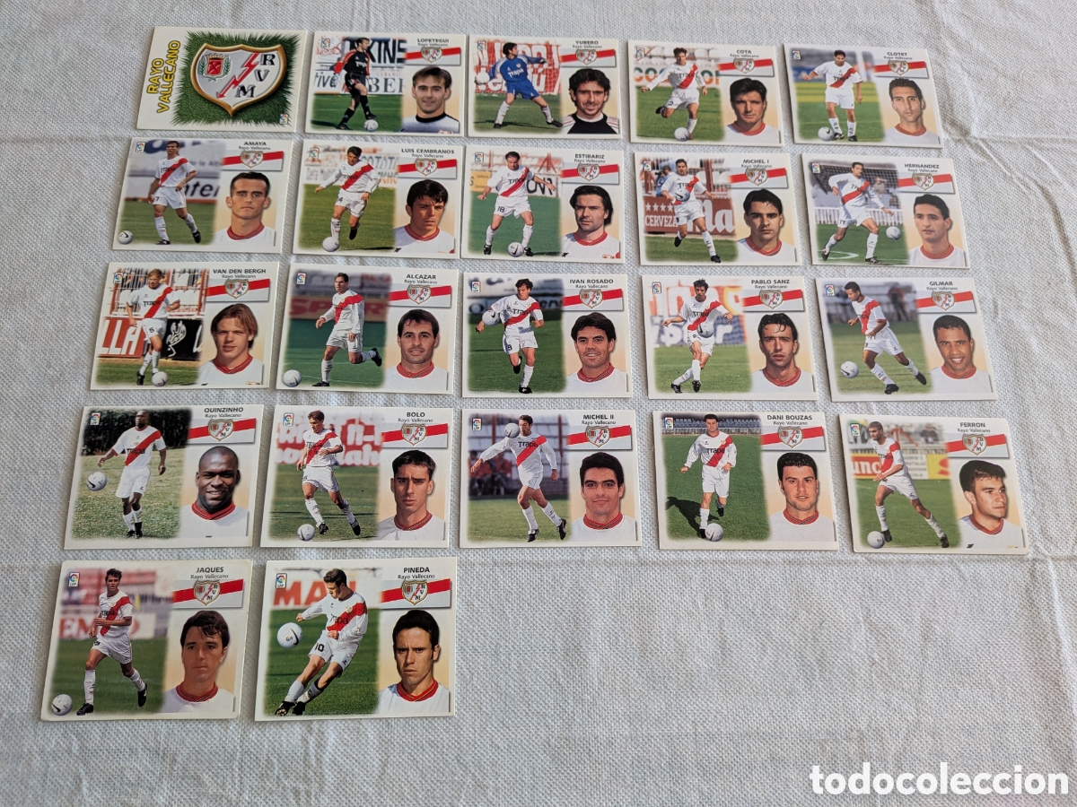 Football Stickers: LOTE 22 CROMOS DIFERENTES RAYO LIGA 1999 2000 99 00 COLECCIONES ESTE SIN PEGAR.EXCELENTE ESTADO