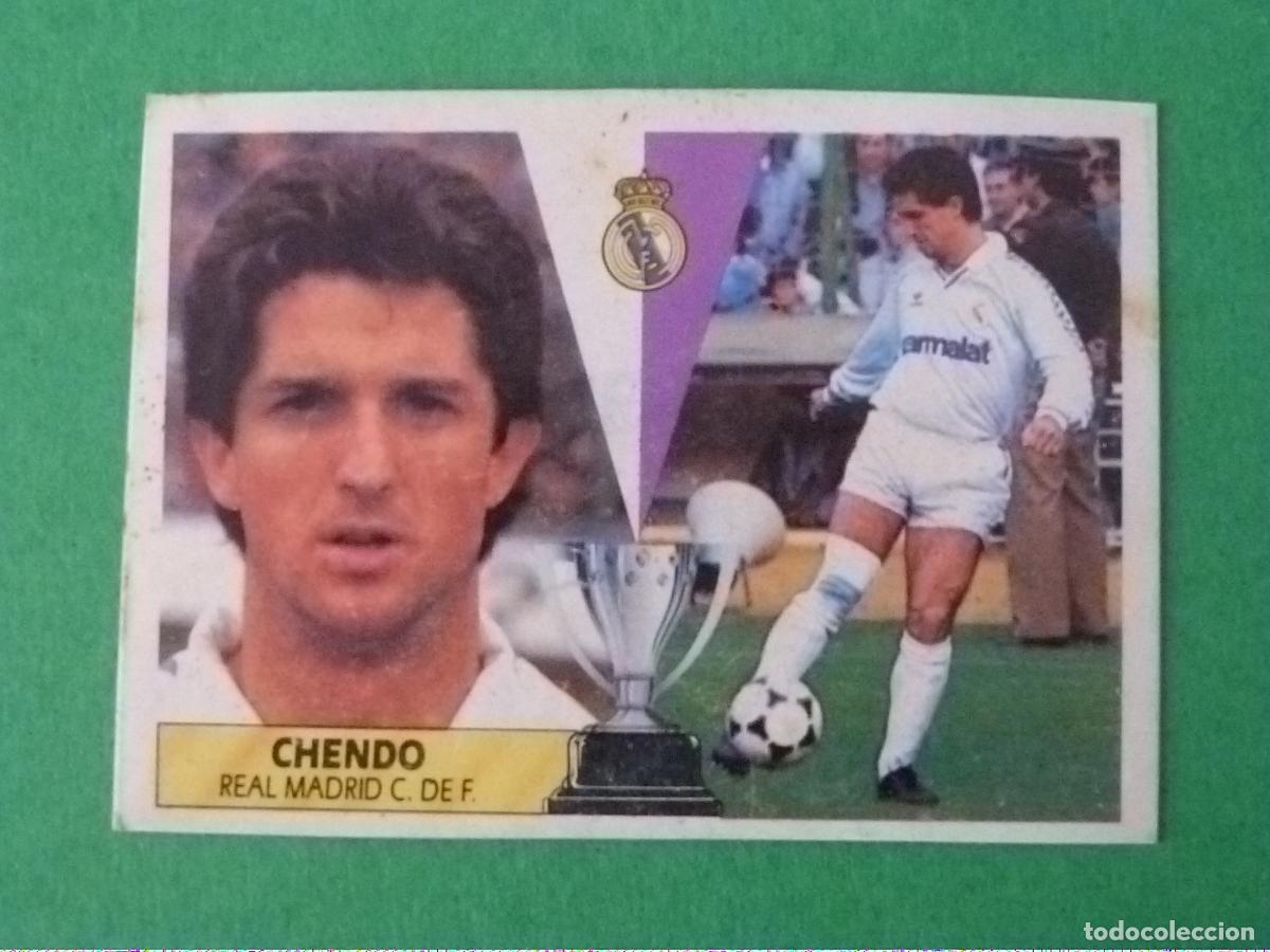 Figurine di Calcio: CROMO FUTBOL CHENDO REAL MADRID C.F. RECORTADO LIGA ESTE 1987-1988/87-88