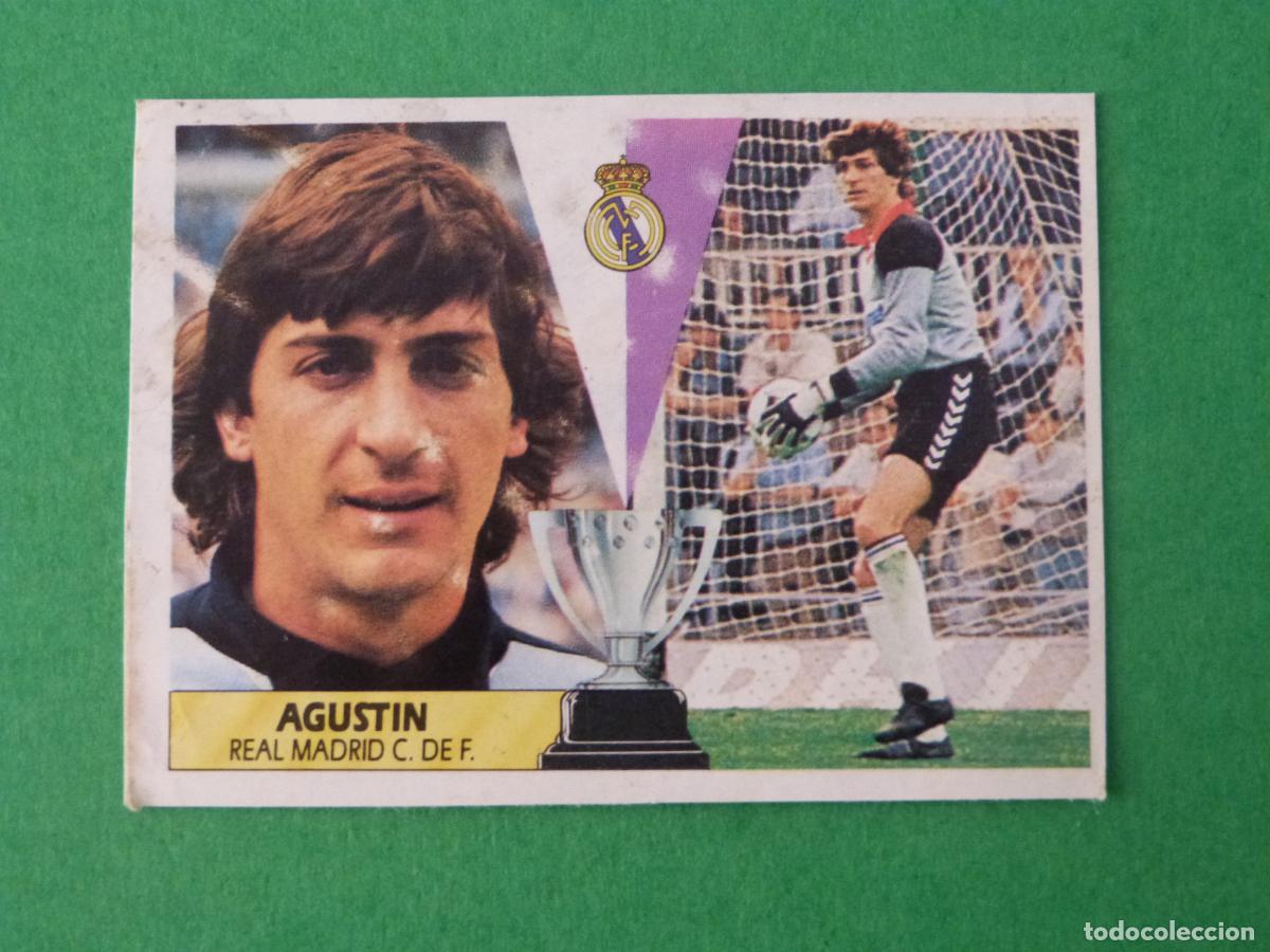 Figurine di Calcio: CROMO FUTBOL AGUSTIN REAL MADRID C.F. RECORTADO LIGA ESTE 1987-1988/87-88