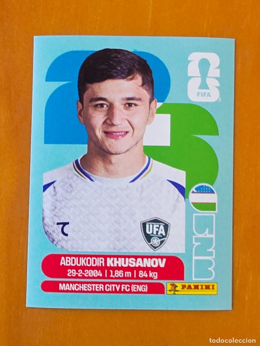 Figurine di Calcio: UZB 9 Abdukodir Khusanov, Uzbekist&aacute;n, Panini FIFA World Cup Mundial 2026 Sticker