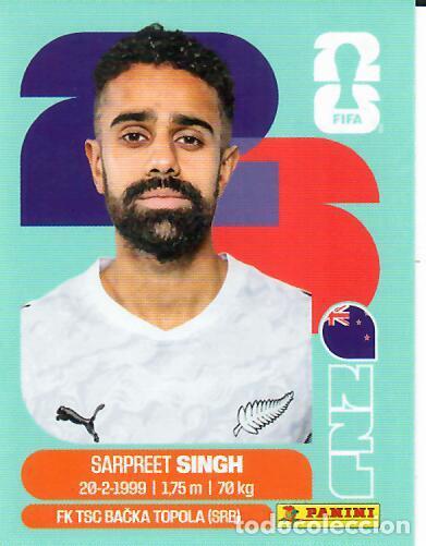 Cromos de f&uacute;tbol: CROMO PANINI MUNDIAL WORLD CUP 2026 - NZL 11 - SINGH - NUEVA ZELANDA