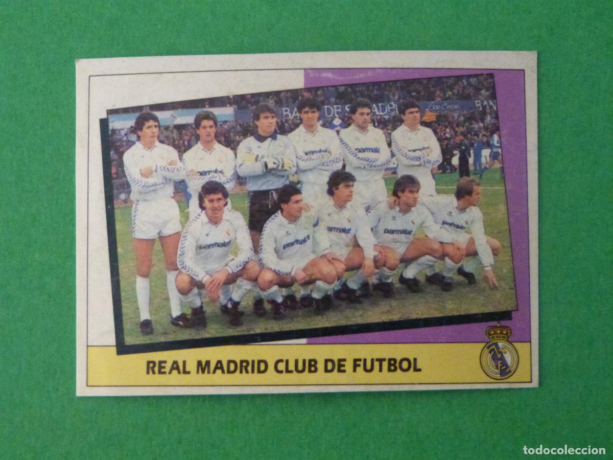 Cromos de f&uacute;tbol: CROMO FUTBOL EQUIPO REAL MADRID C.F. RECORTADO LIGA ESTE 1987-1988/87-88