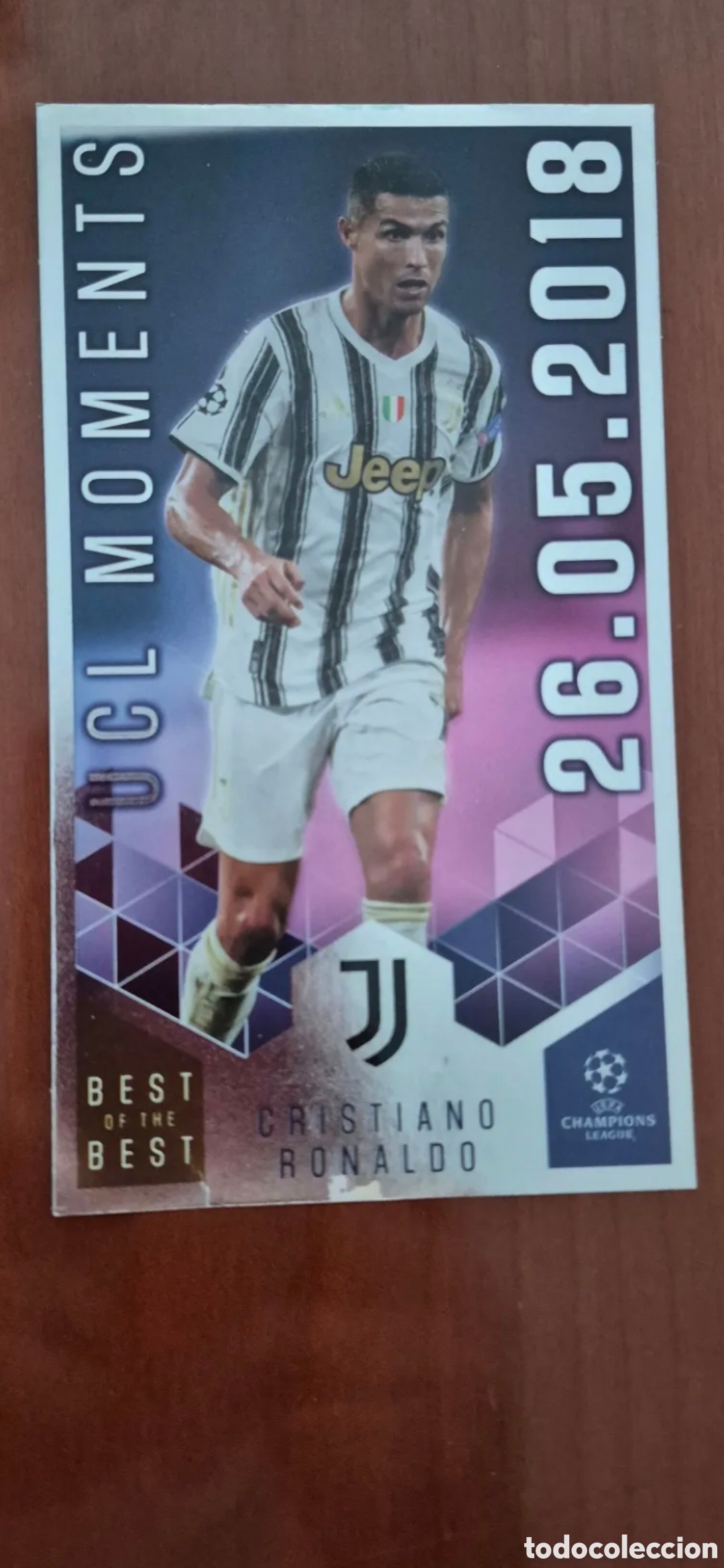 Cromos de f&uacute;tbol: CROMO CRISTIANO RONALDO THE BEST