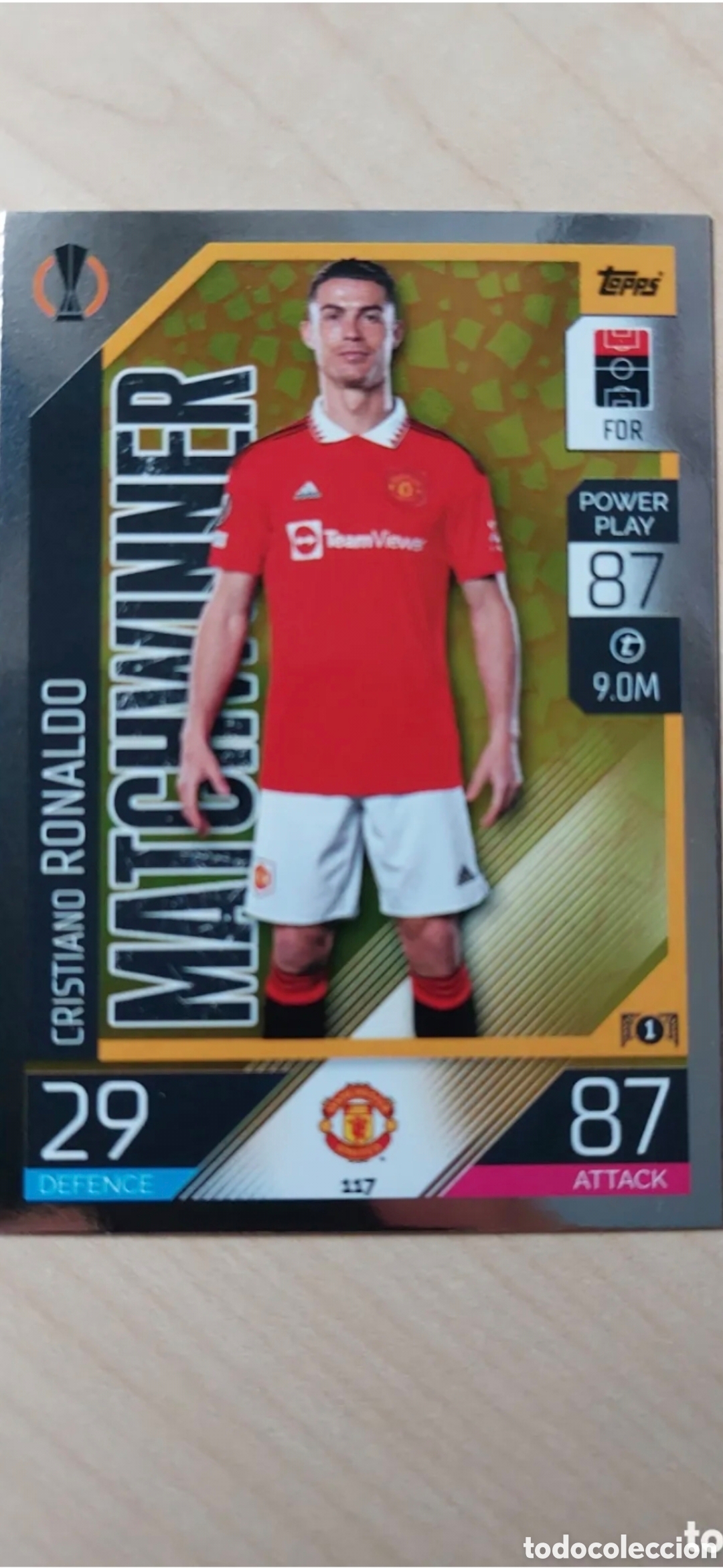 Cromos de f&uacute;tbol: CROMO CRISTIANO RONALDO