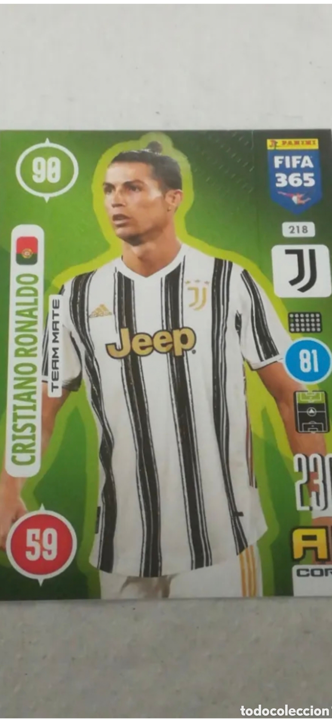 Cromos de f&uacute;tbol: CROMO CRISTIANO RONALDO