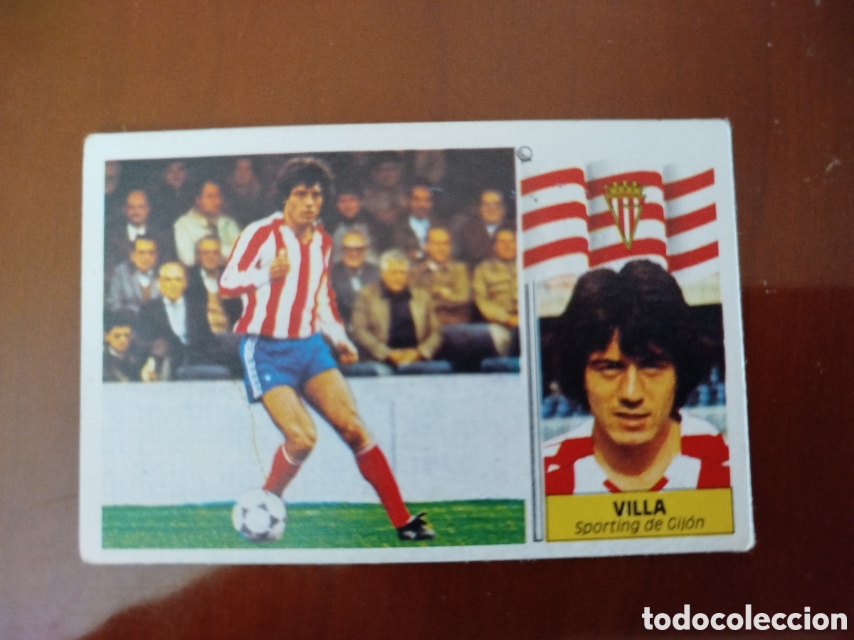 Cartes &agrave; collectionner de Football: Liga Este 86/87.Real Sporting. Villa (COLOCA).