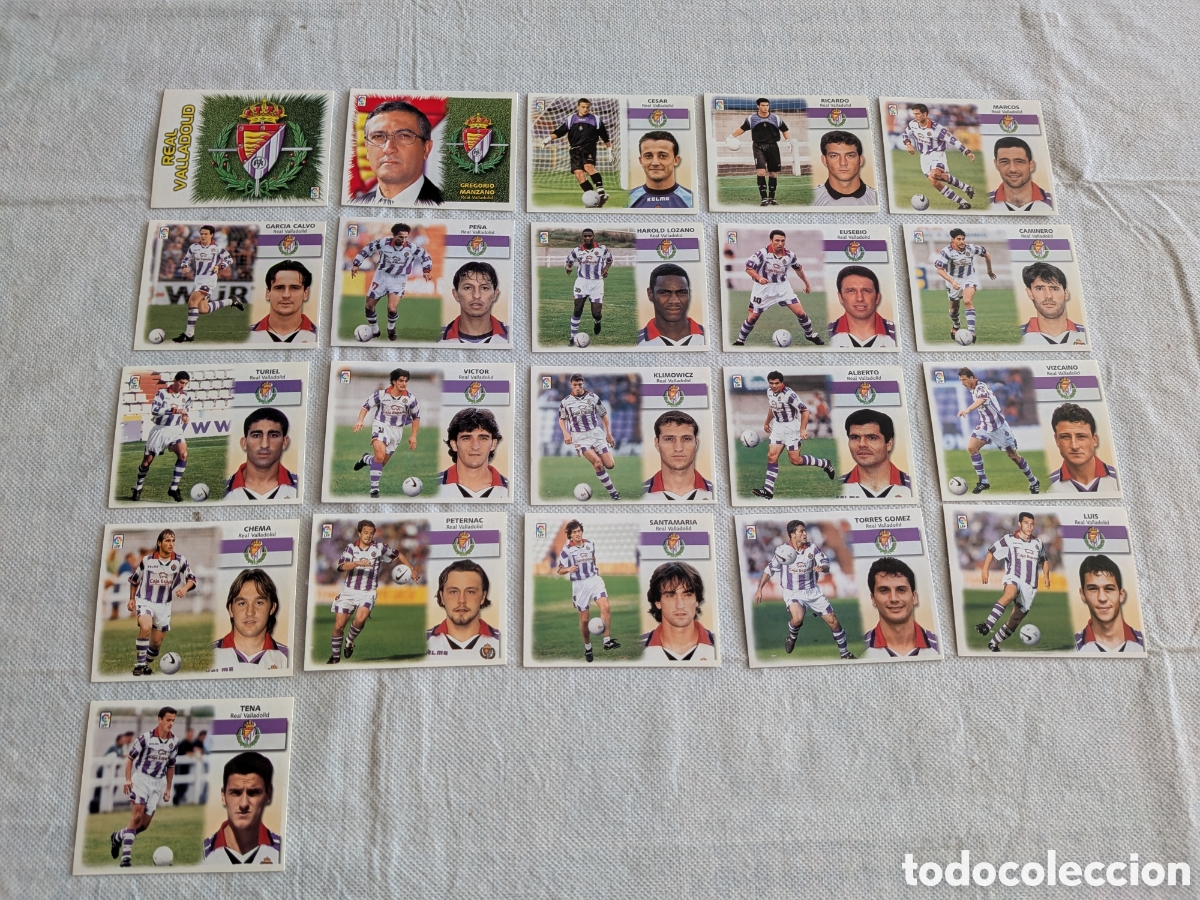 Cromos de f&uacute;tbol: LOTE 21 CROMOS DIFERENTES VALLADOLID LIGA 1999 2000 99 00 COLECCIONES ESTE SIN PEGAR.EXCELENTE EST.