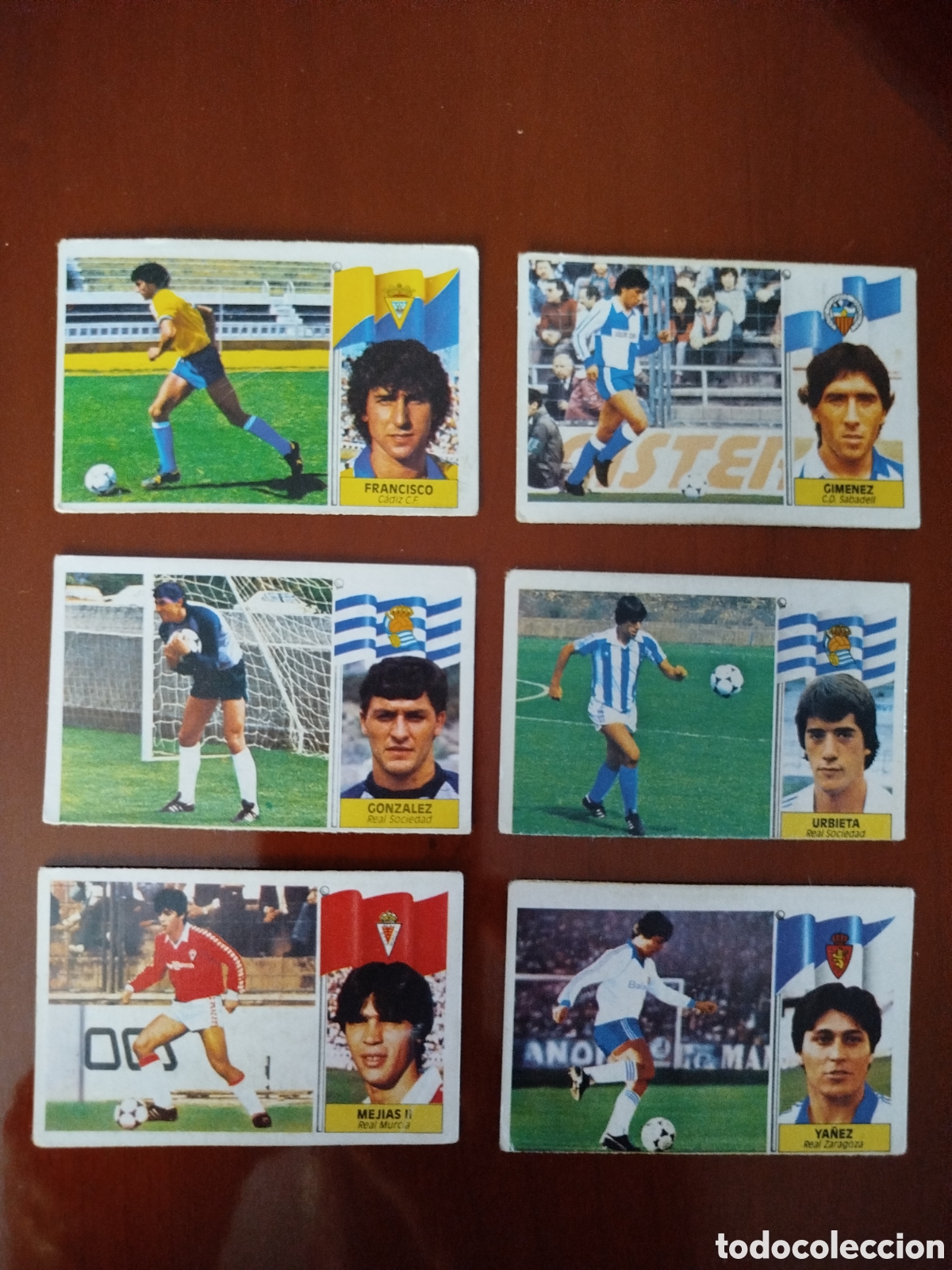 Cromos de f&uacute;tbol: Liga Este 86/87. LOTE DE 6 COLOCAS NUNCA PEGADOS.