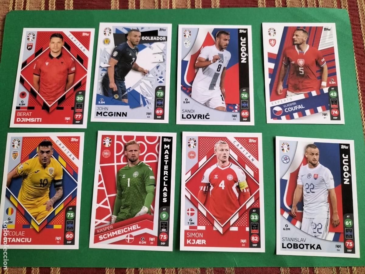 Cromos de f&uacute;tbol: (TOPPS) LOTE DE 8 CROMOS LIDL UEFA EURO2024 EXCLUSIVOS LIDL