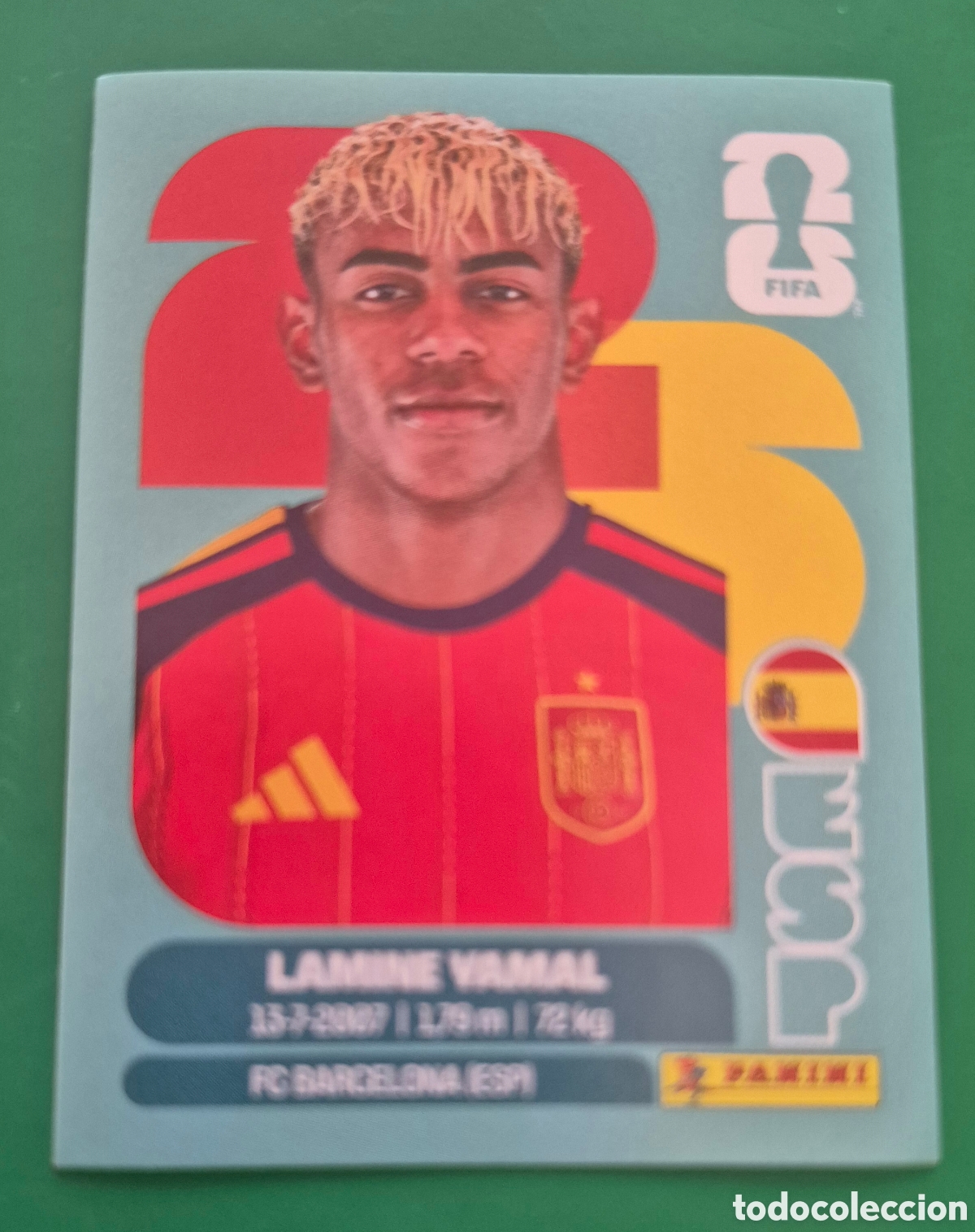 Cromos de f&uacute;tbol: LAMINE YAMAL 15 ESPA&Ntilde;A MUNDIAL FIFA WORLD CUP 2026 STICKER PANINI SIN PEGAR