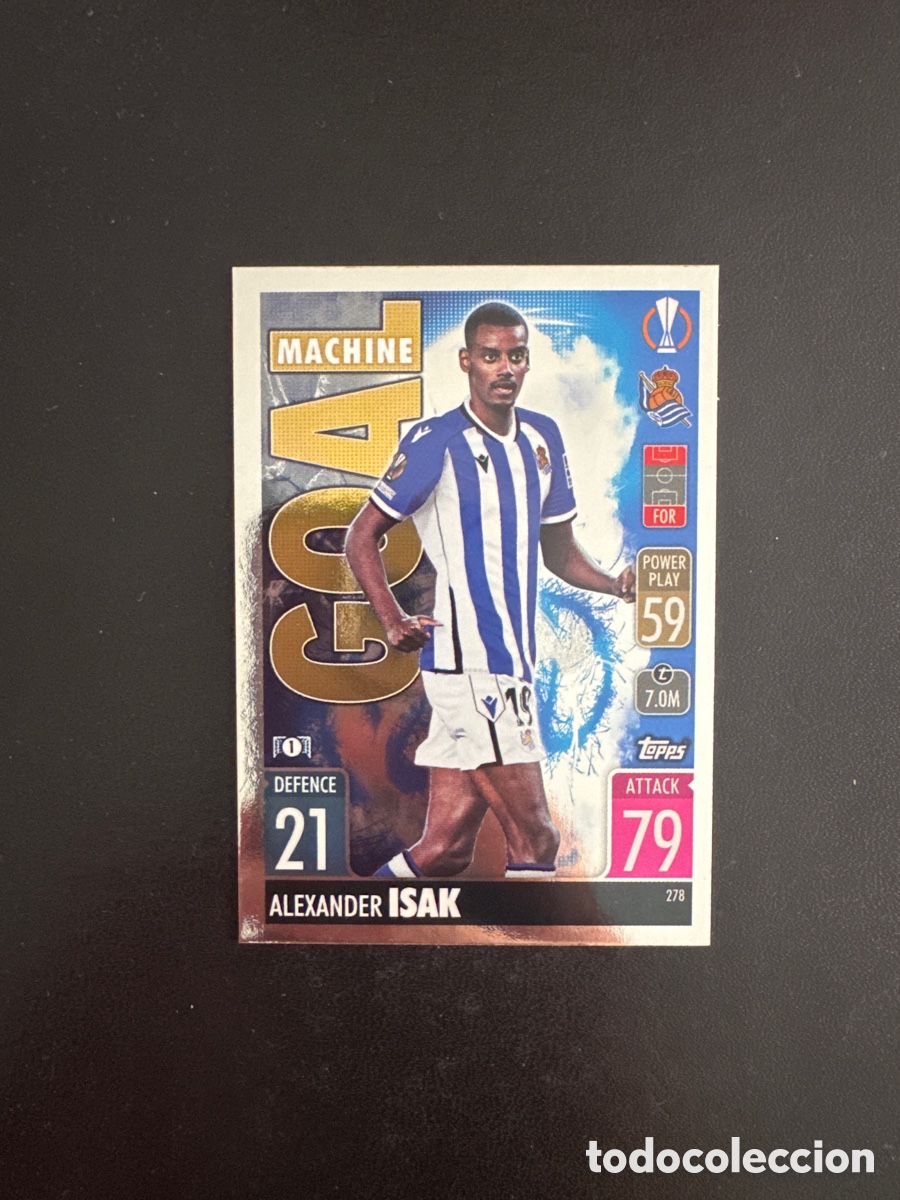 Figurine di Calcio: ISAK REAL SOCIEDAD GOAL MACHINE NUMERO 278 MATCH ATTAX 2021 2022