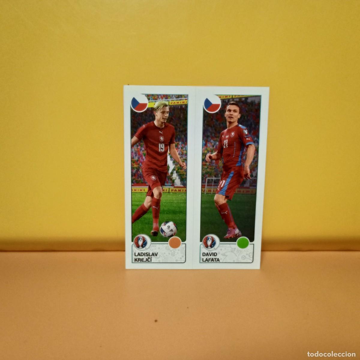Cromos de f&uacute;tbol: PANINI EURO 2016 FRANCE; EUROCOPA FRANCIA: REP&Uacute;BLICA CHECA KREJCI/LAFATA 384 A/B