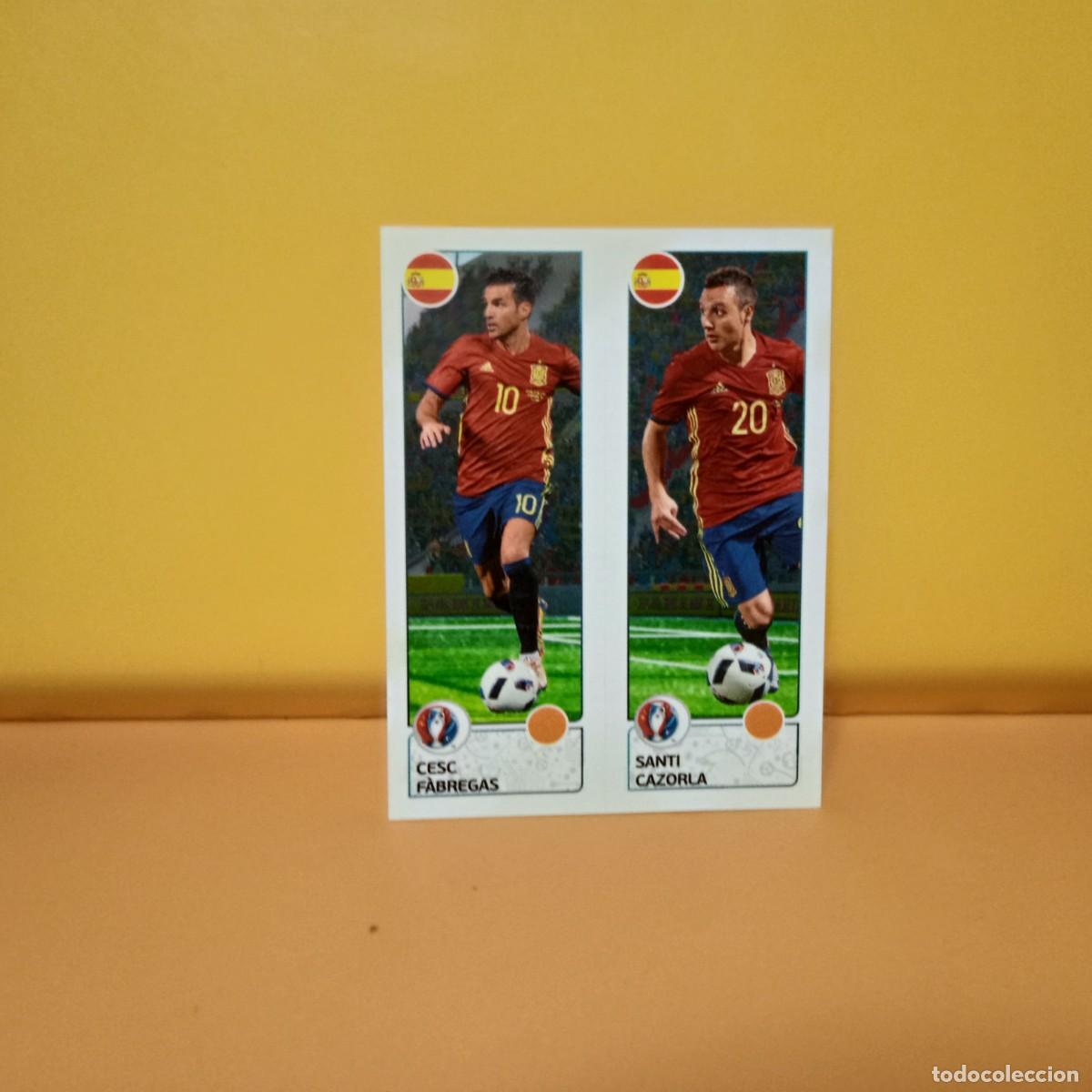 Cromos de f&uacute;tbol: PANINI EURO 2016 FRANCE; EUROCOPA FRANCIA: ESPA&Ntilde;A CESC/CAZORLA 377 A/B