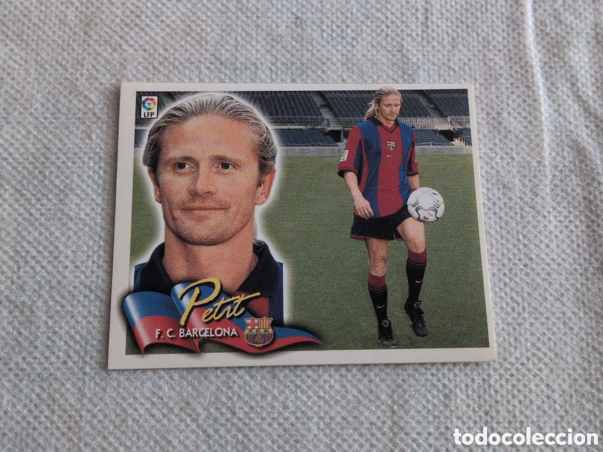 Cromos de f&uacute;tbol: PETIT F. C. BARCELONA FICHAJE 21 LIGA ESTE 2000 2001 00 01 NUNCA PEGADO SIN PEGAR