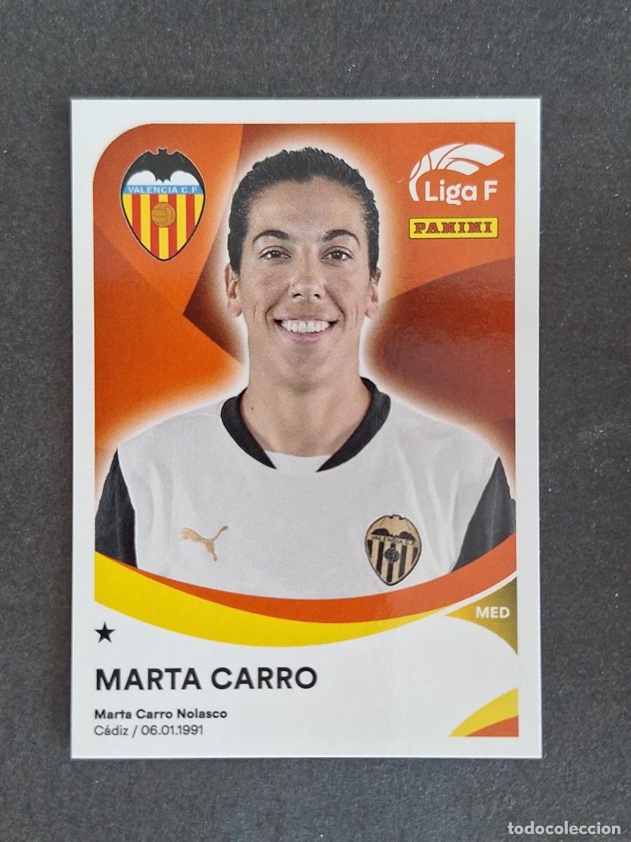 Cromos de f&uacute;tbol: L1 MARTA CARRO VALENCIA C. F. FEMENINO 312 PANINI LIGA F 2024 2025 24 25 SIN PEGAR NUNCA PEGADO