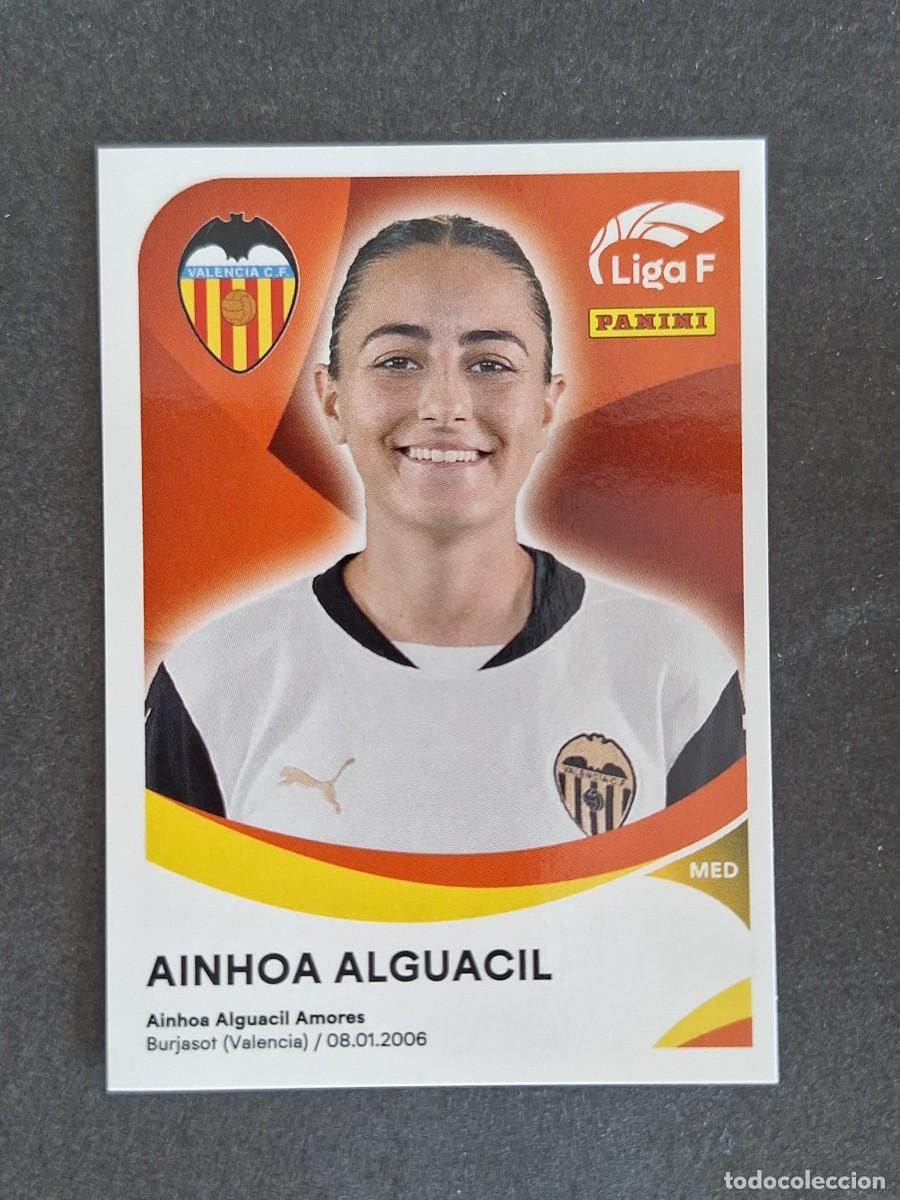 Cromos de f&uacute;tbol: L1 AINHOA ALGUACIL VALENCIA C. F. FEMENINO 314 PANINI LIGA F 2024 2025 24 25 SIN PEGAR NUNCA PEGADO