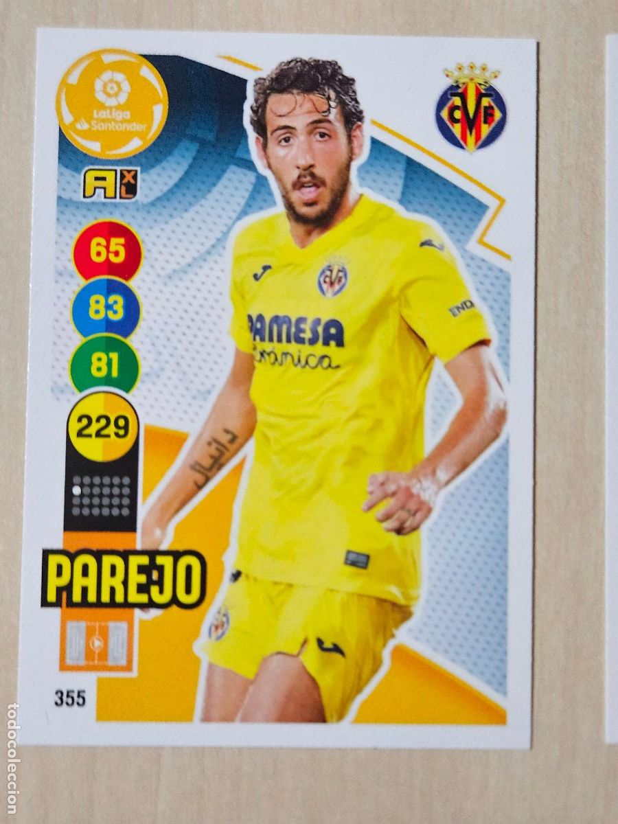 Cromos de f&uacute;tbol: FICHA N&ordm; 355 PAREJO - ADRENALYN 20 21 - PANINI 2020 - 21 - CROMO - VILLARREAL